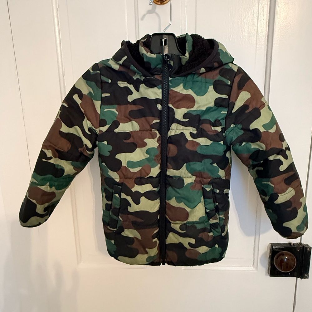 George Hats Camouflage Hooded fleece lined Jacket